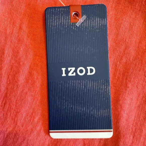 Izod Size Medium Dress Ruffle Bell Sleeve Linen Blend Dress Calypso Coral - Picture 12 of 16